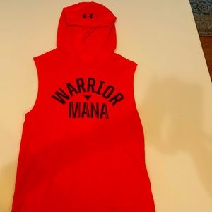 Boys Under Armour sleeveless hooded shirt